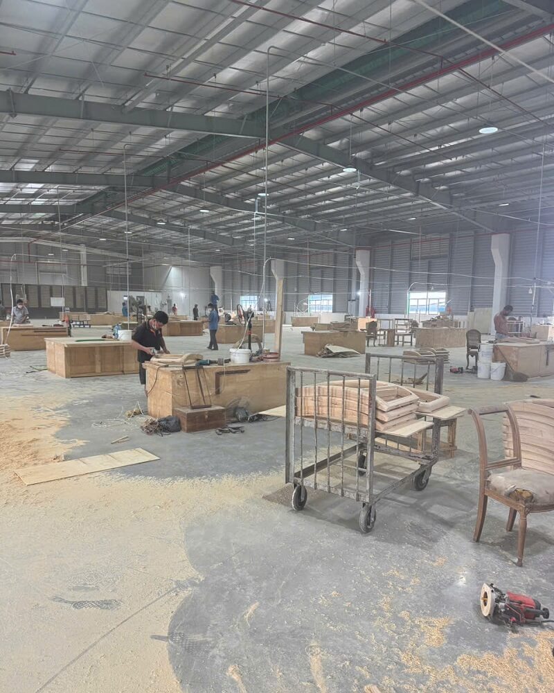 tháo lắp nhà máy gỗ