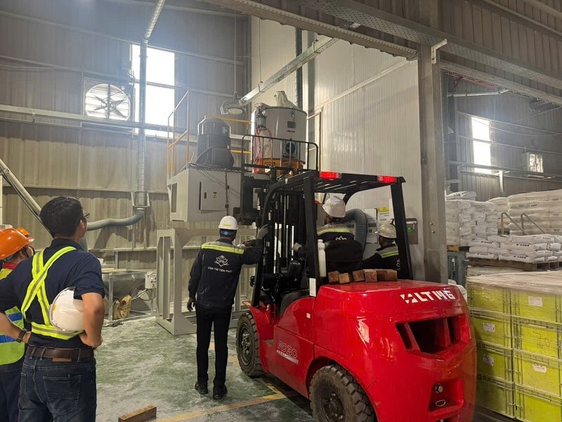 lắp đặt máy băm hạt