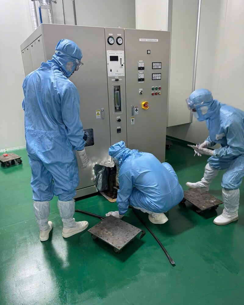 cân chỉnh máy móc sau di dời