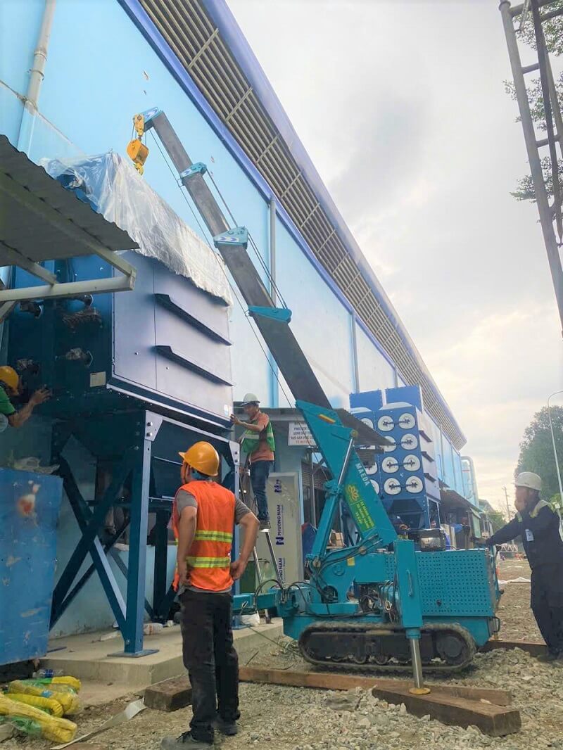 thuê cẩu nhện lắp máy